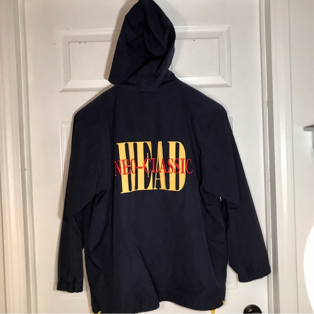 HEAD Neo-classic Navy & Yellow Hooded Men’s Jacket Size 100